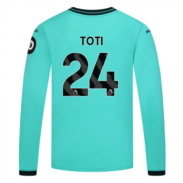 Wolverhampton Wanderers Store | Shop Official 2025-26 Wolves Away Shirt – Junior – LS TOTI 24 Wolves Gear